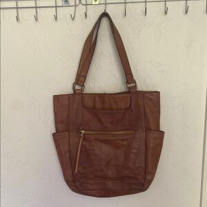 Brown Leather Tote Bag